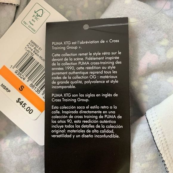 Puma XTG 90’s Cross Training Bodysuit Black Neon Bright Colorful Retro Y2K - Picture 8 of 9